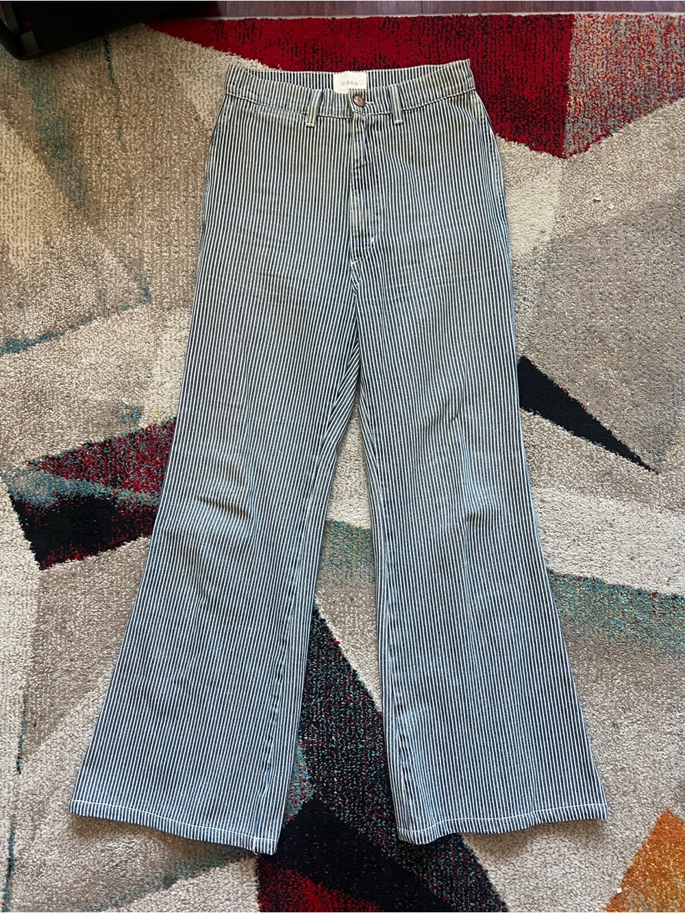 VGUC Doen Melody Jean in Hickory Stripe Size 27 (Altered)